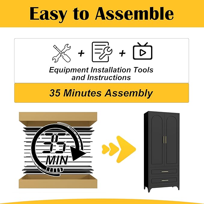 Metal Kitchen Pantry Storage Cabinet with 2 Drawers，75Inch Black Food Pantry Cabinets for Kitchen with 2 Adjustable Shelves，Tall Storage Cupboard for Living Room, Dining Room Office