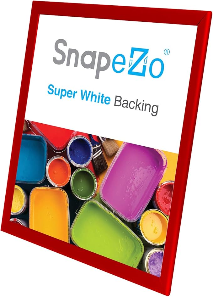 SnapeZo Photo Frame 18x24, Red, 1.25 Inch Aluminum Profile, Front-Loading Snap Frame, Wall Mounting, Professional Series