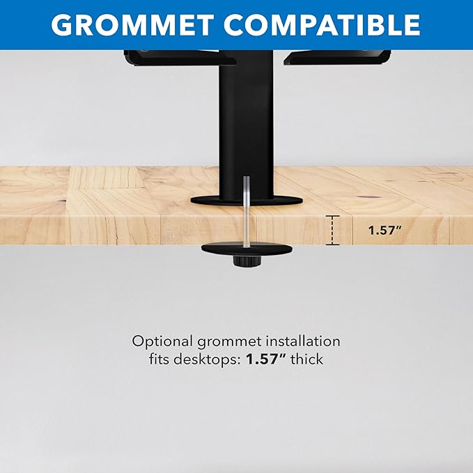 Mount-It! Universal Tablet Stand with Tilt, Anti-Theft Retail iPad POS Kiosk Stand, Fits Tablets from 9.7" to 13" Screen Size, 90° Rotation for Portrait and Horizontal Viewing, Durable Steel, Black