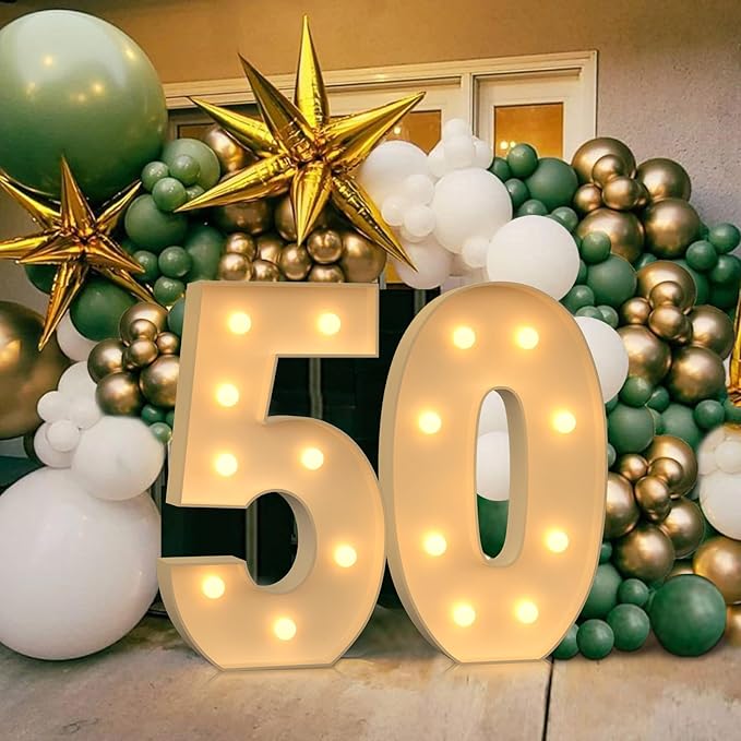 3FT Marquee Numbers, Light Up Numbers 7 for 7th 27th 70th Birthday Decorations, Big Numbers for Party Decorations, Large Light Up Numbers for Party Decor DIY Pre-Cut Foamboad Mosaic Numbers