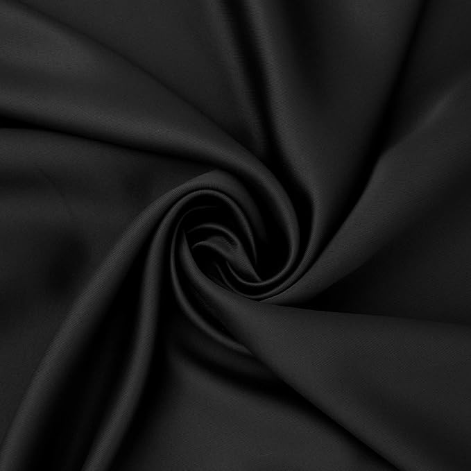 BGment Black Sliding Door Curtain 96 Inch Long - Wide Room Darkening Room Divider Curtain for Bedroom Privacy Themral Insulated Grommet Room Separator Drape, 1 Panel, 100 X 96