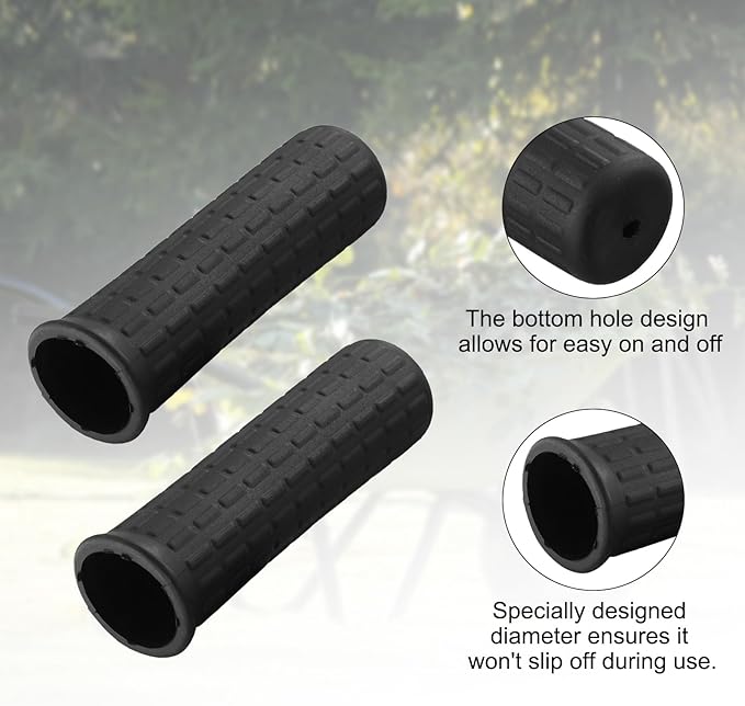 Rubber Handles for Wheelbarrow, 8-42mm Inner Diameter Wheelbarrow Handles Fit Most Wheelbarrows/Garden Cart, Non Slip & Shock Absorbing Handle Grips Replacement(122 x 33mm)