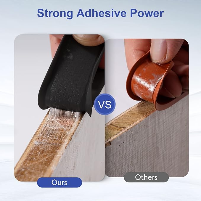U-Shape Edge Banding, 16.4ft TPE Self Adhesive Veneer Edging Trim Flexible Corner Edge Protector, Furniture Edge Strip for Countertop Table Cabinet Shelve Restoration (40mm, Black)
