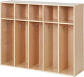 Sleekline 5-Section Toddler-Sized Coat Locker, Kids Furniture, Natural
