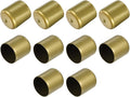 uxcell 10pcs Rubber End Caps 39mm ID Vinyl Round End Cap Cover Screw Thread Protectors Gold