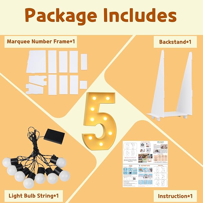 imprsv 3FT Light Up Mosaic Numbers for 15th & 50th Birthdays, Anniversary Party Decor, Pre-Cut Foam Board Kit