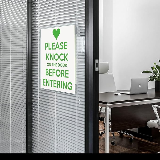 Dingelex Acrylic 11 x 17 Vertical Sign Holder Wall Mount,Clear Door Sign Holder Hanging Plastic Document Holder,Acrylic Wall Frame Plastic Wall Holders for Paper,6 Pack,No Drilling,Portrait