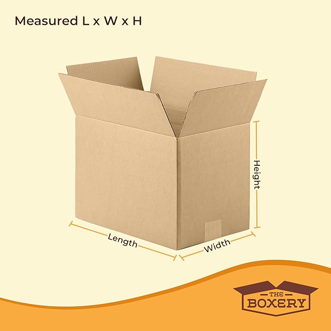The Boxery 9"x6"x4" Brown/Kraft Corrugated Cardboard Shipping Boxes 100-Pack | Mailing, Packing, Moving & Storage for Business/Home – Durable - Eco-Friendly, Recyclable - Made in the USA