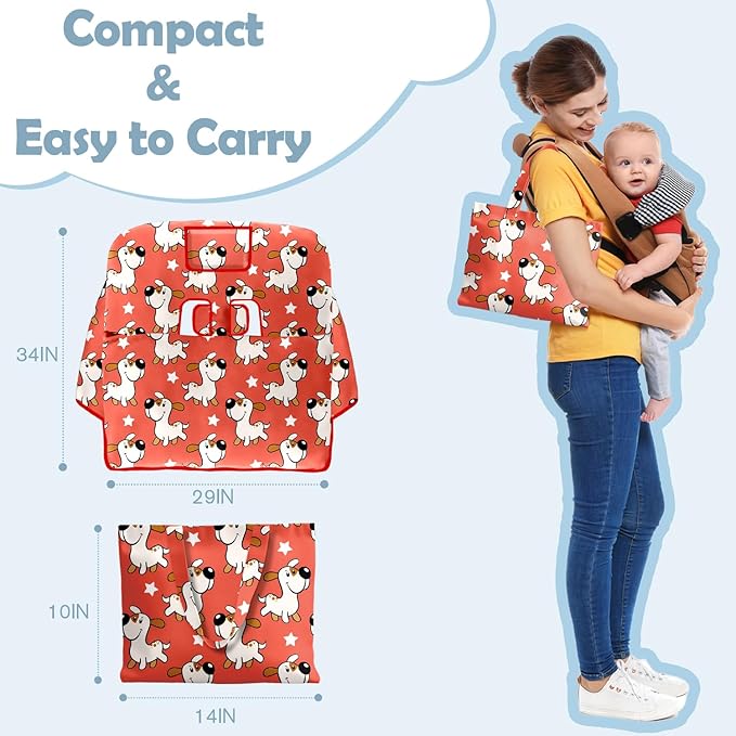 Shopping Cart Cover for Baby Girl Boy 2-in-1 High Chair Water Resistant High Chair Cover Blue Sailboat Gender Neutral Cart Cover for Babies Padded Grocery Cart Cover for Baby