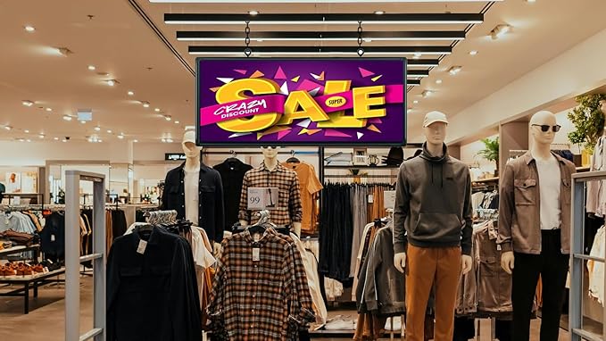 MNY Outdoor Scrolling Led Sign WIFI Programmable P6 40’’x18’’,High Brightness LED Digital Display Sign Custom Banner for Businesses Advertising,Support Scrolling Texts, Images and Video