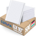 GSSUSA White Bubble Mailers 6X10 Inches 500 Pack, Padded Poly Bubble Mailer, Small Padded Envelopes Strong Adhesion Bubble Envelopes,Self-Seal Mailing Envelopes for Small Business,Package Supplies