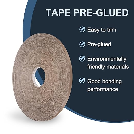 PATIKIL Walnut Edge Banding, 1/2 Inch x 250 ft Wood Veneer Tape Pre-glued Flexible Plywood Edge Banding with Hot Melt Adhesive for Furniture Restoration