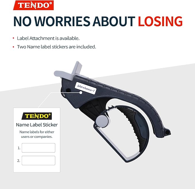 TENDO° SY-223 Tape Label Dispenser: Ergonomic, Economic, Environmental Solution with 10° Sloped Blades, Compatible with 1.77-2'' Tapes