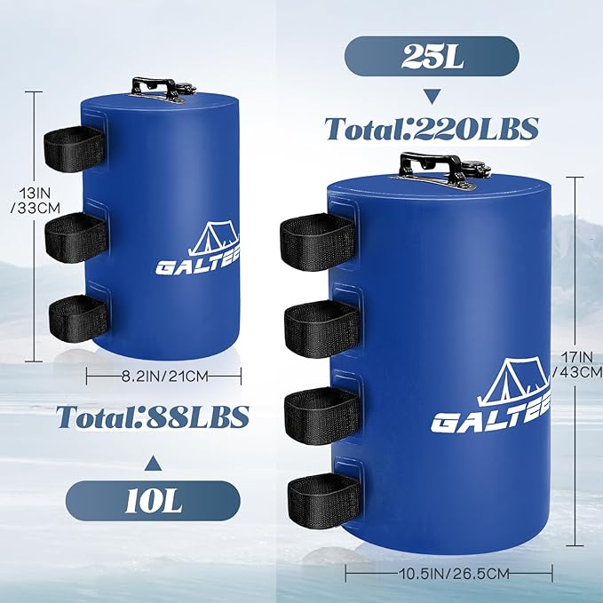 Canopy Water Weight Bag,220 LBS Water Tent Weights Set of 4 Leg Weights for Pop Up Canopy,Canopies,Tent,Gazebo,Blue