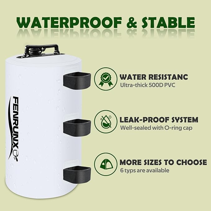 Canopy Water Weight Bag,88 LBS Gazebo Tent Water Weights Set of 4 Leg Weights for Carport, Pop Up Canopy,Tent,Gazebo（White）