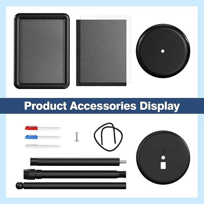 Sign Stand Sign Holder Stand Sign Stands for Display 8.5 x 11 Inches Pedestal Sign Holder 360° Rotation Adjustable Signage Stand for Business Exhibition, Restaurant, Supermarket (Black)