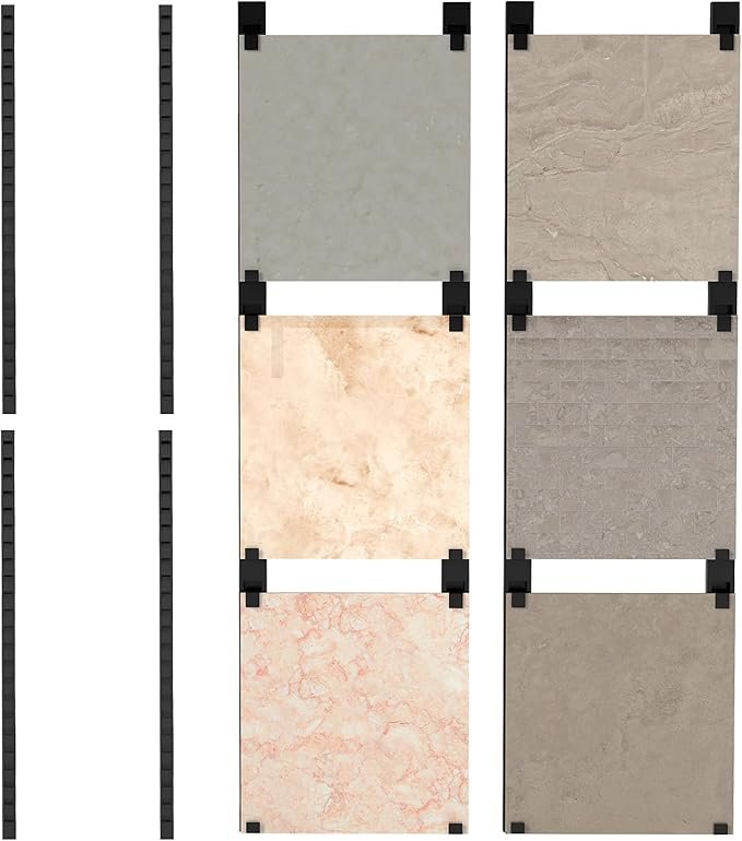 Tile Display Rack, Wall Mounted Tile Sample Display Rack for Retail Stores, Multi Layer Ceramic Sample Storage Organizer, Tile Display Stand for Vendor Commercial Exhibition Display