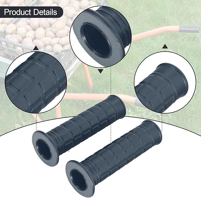 2Pcs Garden Wheelbarrow Handles Handle Grip Covers Weatherproof Anti Slip Handle Wraps for Trolley Carts Lawn Mowers Tractors