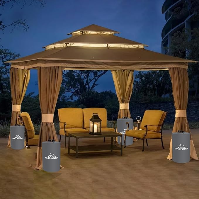 Canopy Water Weight Bag,220 LBS Water Tent Weights Set of 4 Leg Weights for Pop Up Canopy,Canopies,Tent,Gazebo,Gray