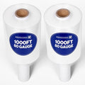 International Plastics Co. 2 Pack of 5" Plastic Stretch Film Wrap with Handles 1000 feet Each 500% Stretch Ability