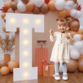Bugame 3FT Marquee Letter T, Large Light Up Letter for Birthday Wedding Backdrop, Warm Light 3 Feet Tall for Baby Shower Party Proposal Decoration Decor