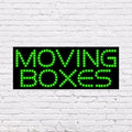 LED Moving Boxes Sign for Retail Business Displays |Advertising Electronic Light Up Sign for Windows Walls |11"H x 27"W x 2"D