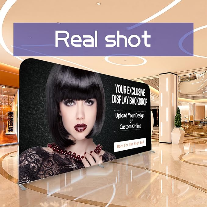 Custom Tension Fabric Display Backdrop, Step and Repeat Stand Banner For Events, Trade Show,Display Backdrop Booth, Weddings And Advertising
