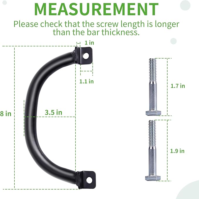 10L0L Golf Cart Bar Grab Handles,Universal Grip Handle for Yamaha, EZGO, Club Car, Aluminum Alloy Grab Handle for Golf Cart(2 Pack)