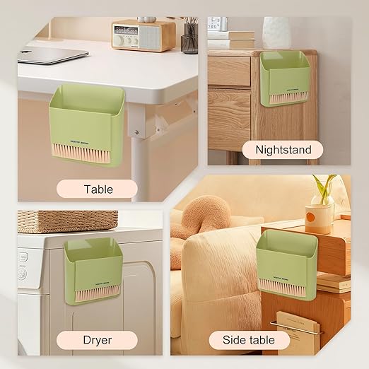 Mini Trash Can Broom Dustpan: Small Hanging Garbage Lint Bin for Laundry Room Office Desk Kitchen Cabinet Door Dorm Table RV Car - Tiny Countertop Bedside Wall Mount Trashcan Brush Dust Pan Set