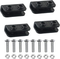 (4 Sets) 2-Way Pop-up Event Shelters Gazebo Replacement Connector,with 8 Stainless Steel Screws,Canopy Tent Replacement Parts Black Rectangular Bracket Truss Connector Canopy Replacement Parts