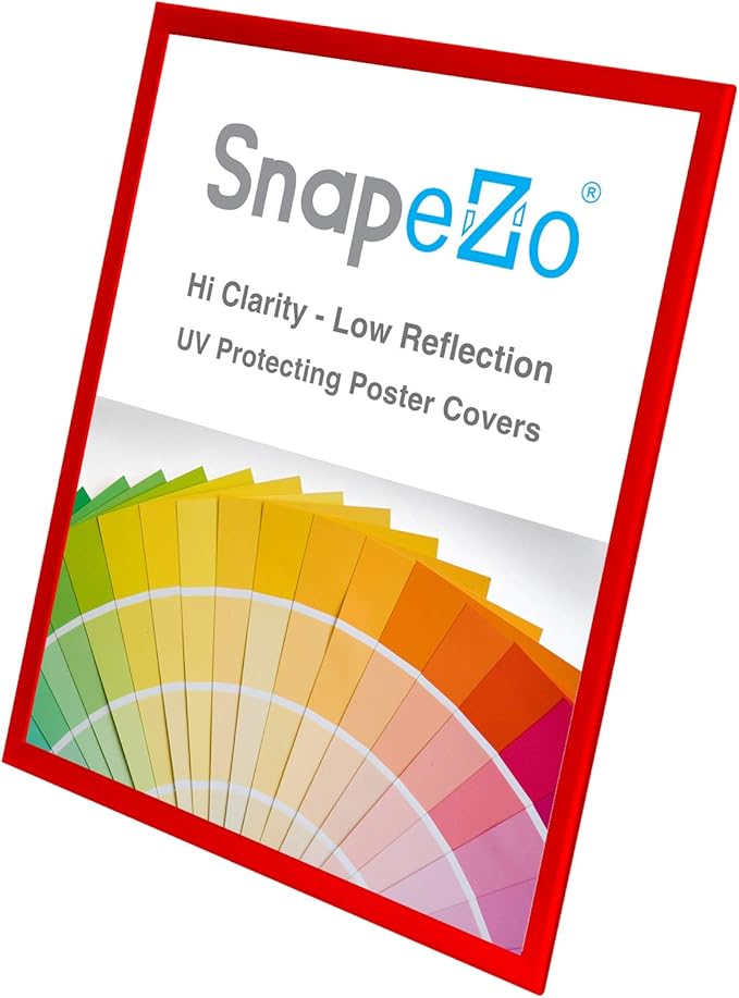 SnapeZo Poster Frame 24x30, Red, 1.25 Inch Aluminum Profile, Front-Loading Snap Frame, Wall Mounting, Professional Series