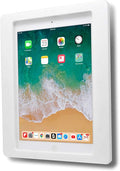 TABcare Anti-Theft Acrylic VESA Enclosure for Apple iPad mini 1/2/3 with Free Wall Mount Kit & 90-Degree Angle Charge Cable (iPad mini 1/2/3 8", White)