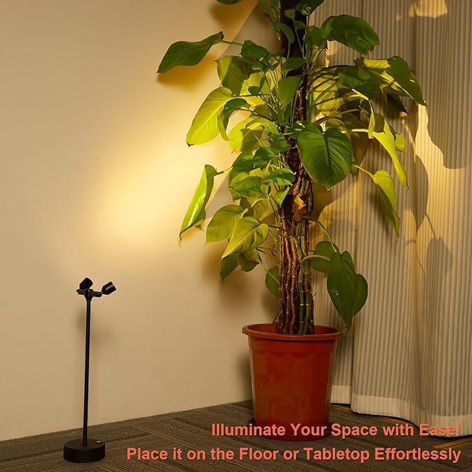 IMAGE Rechargeable Cordless Spotlight, Table Spotlight Accent Lighting for Plants Pictures Artwork Jewelry Showcase Model Display Shelves Cabinet Table Lamp for Home Restaurant Dinner Bar Warm White