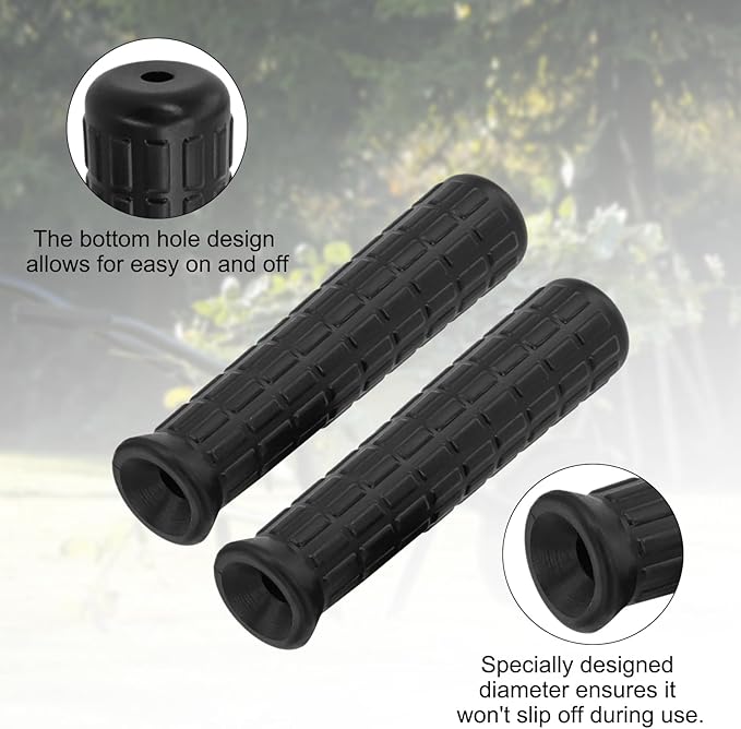 Rubber Handles for Wheelbarrow, 8-42mm Inner Diameter Wheelbarrow Handles Fit Most Wheelbarrows, Wheelbarrow Handle Grips Replacement (114mm x 10mm)