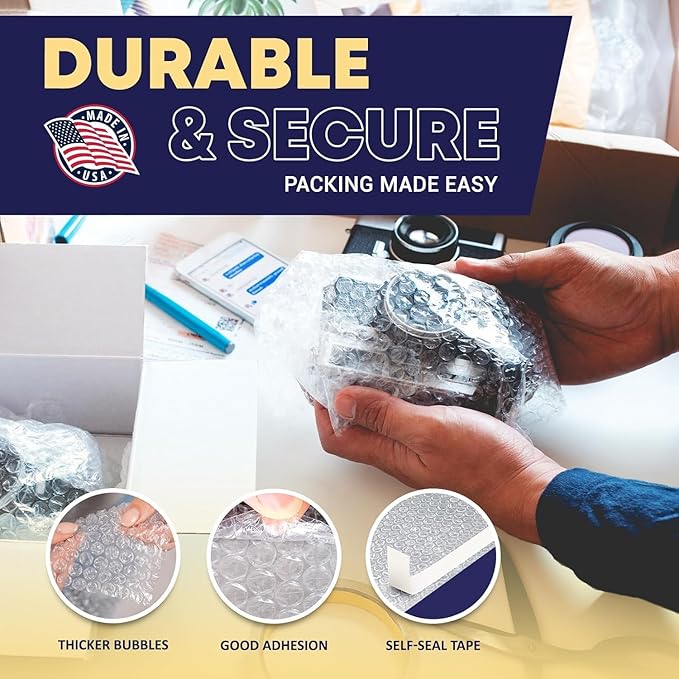 Clear bubble out Bags 12x15.5 Inch Bubble pouches 100/Qty, Self-Sealing clear bubble mailer Bubble bags for Shipping, Packing, Storage, Moving, Bubble Cushioning Wrap Bags for all Fragile China