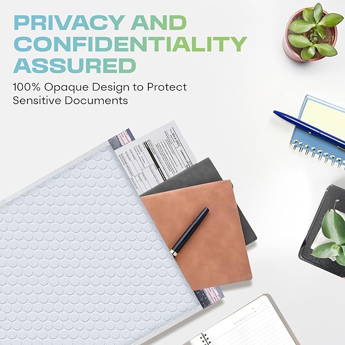 White Small Bubble Mailers 4x8 Inch #000 | Thick Padded Poly Bubble Mailer Envelopes | Waterproof Mailing Envelopes | 1000 Pack Bulk | Trading card sports Card Shipping