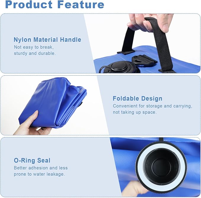 Canopy Water Weights Bag Set of 4, 220 LBS Gazebos Tent Water Weights Set, 4 Leg Weights for Gazebo, Pop-Up Canopy, Canopies, Tent (Blue 25L)