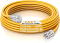 PLUGTUL 12 Gauge Extension Cord 25 Ft, Heavy Duty Outdoor Extension Cord Waterproof Lighted End SJTW, 3 Prong Grounded Plug for Safety, 15A 1875W, ETL Listed, Great for Garden and Home, Yellow