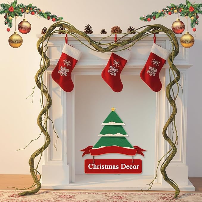 118inch Large Bendable Artificial Wall Hanging Grape Vines Craft Cherry Blossom Greenery Plants Thick Tree Trunk Creeper Wire Branches Twigs Garland For Reptile Climbing Halloween Garden Decoration