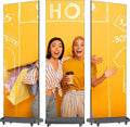 80 Inch LED Digital Signage Display, Foldable Seamless Stitching Kiosk, P1.86 GOB LED Screen Poster with Flight Case, Commercial Advertising Display for Events, Rentals and Weddings (Black, 1 Unit)