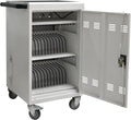 Laptop Charging Cart,32 Devices Tablet Storage Carts for Pad Up to 16.3" Screen Size, Classroom Computer Mobile Charging Station for Pads,Chromebooks,Laptops,Security Storage (30+2 Bay-White)