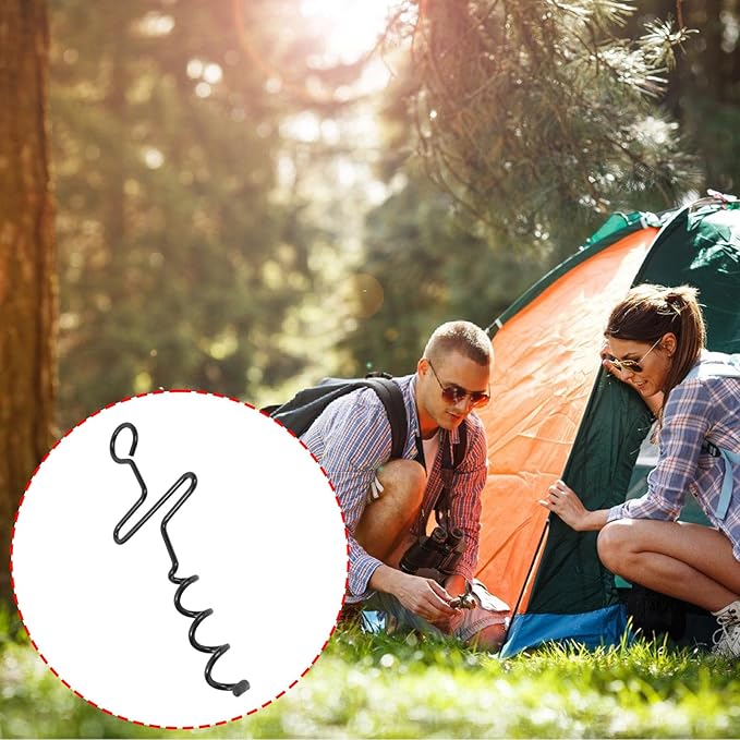 4lots Tent Pegs Beach Canopies Stake High Strengths Steel Anchors for Camping Travel Beach Tent