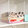 Shelf Dividers, 8 Pack Shelf Dividers for Closet Organization, Metal Closet Shelf Organizer for Wood Shelves Separators for Purse Handbag Sweater Clothes Book Storage Bedroom Wardrobe Kitchen Cabinet