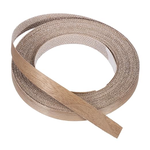 PATIKIL Walnut Edge Banding, 1/2 Inch x 25 ft Wood Veneer Tape Pre-glued Flexible Plywood Edge Banding with Hot Melt Adhesive for Furniture Restoration