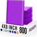 Fuxury Bubble Mailers 4x8 Inch Purple 800 Pack Padded Envelopes Usable Size 4x7" Thick Mailing Envelopes Bubble Opaque Padded Mailers Shipping Bags for Mailing Jewelry Makeup Small Business Bulk #000