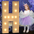 Marquee Letters 4 Feet Tall, 4FT Large Light up Letters H, Big Sign H with Warm White Light for Birthday HOCO Wedding Proposal Engagement Graduation Party Backdrop Decorations