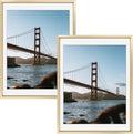 Frametory, 12x16 Metal Picture Frame with Mat for 11x14 Picture & Real Glass, Aluminum Photo Frame Collection (Gold, 2 Pack)