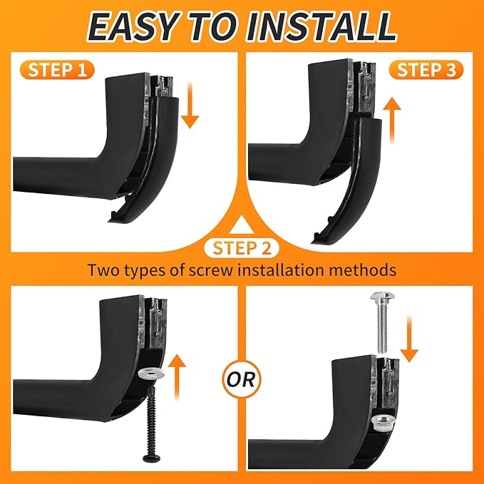 2 Pack Universal Golf Cart Grab Handle Compatible with Club Car, EZGO, Yamaha, XSeries with Versa Triple Track Tops Only