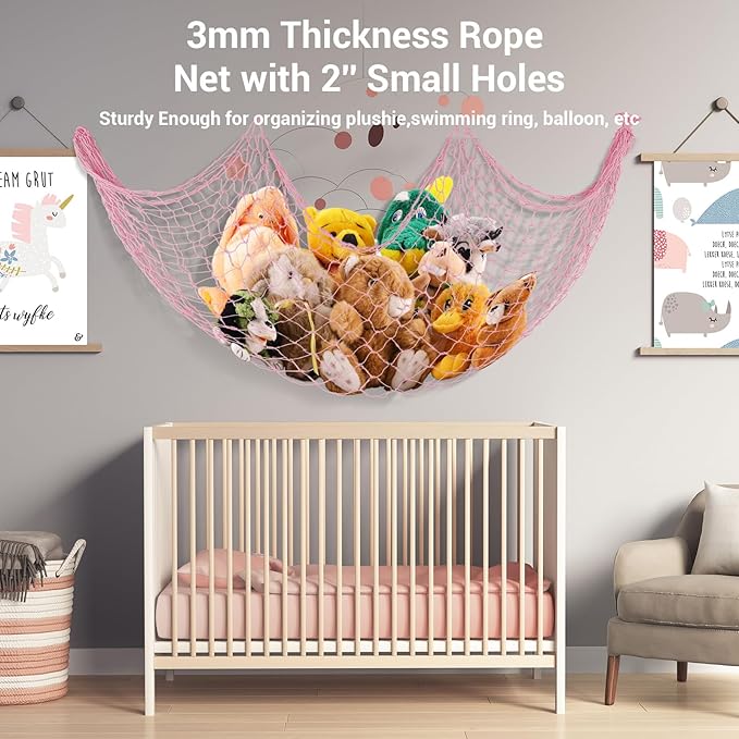 2 Pack Fish Net Decorations, 80x40 Inch Light Pink Fishing Net Decor for Under The Sea Mermaid Beach Theme Party, 3mm Thick Natural Cotton Versatile Nautical Netting for Party Wall Table Ceiling Decor