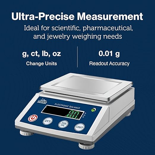 Seattle Alki Scientific Lab Scale | 3000 g x 0.01 g | USA Company | High-Precision Balance for Labs